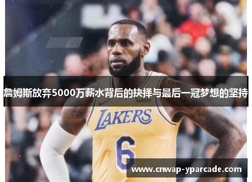 詹姆斯放弃5000万薪水背后的抉择与最后一冠梦想的坚持